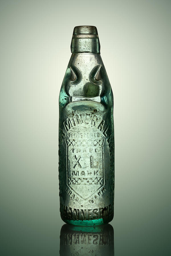 Vintage Photograph - Antique Mineral Glass Bottle by Johan Swanepoel