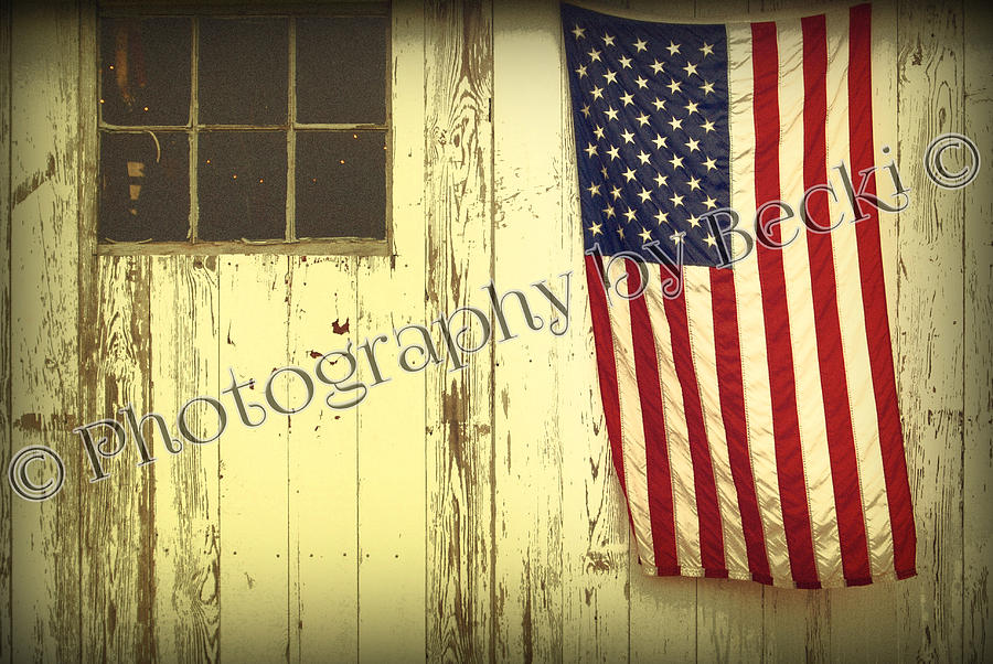 Flag Photograph - Antique Old Glory by Becki Graham