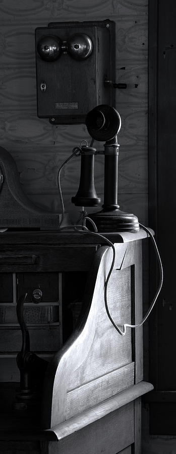Antique Phone On Desk, Historic Photograph by Panoramic Images