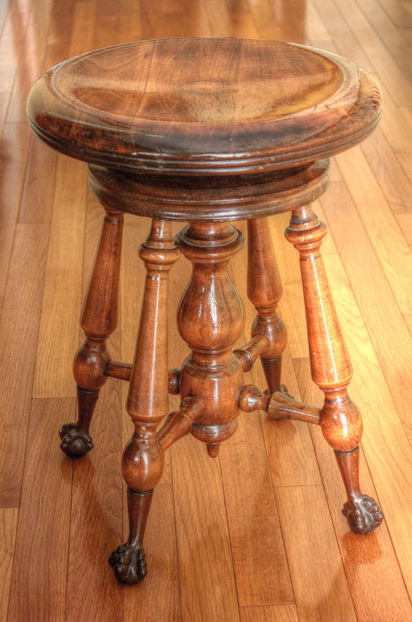 Antique Piano Stool  Photograph by Jim Sauchyn