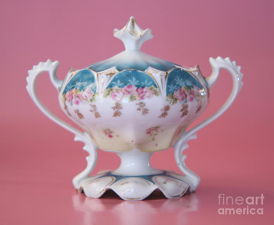 Antique Porcelain Sugar Bowl Photograph by Pattie Calfy