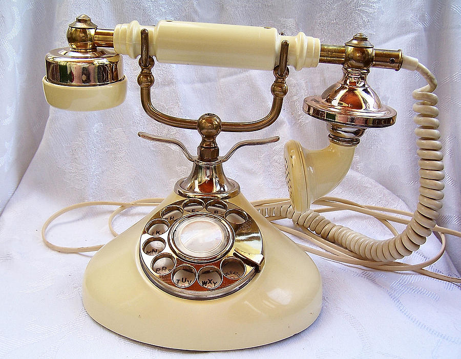 Rotary Dial Phone Photograph - Antique Princess Phone by Joy Reese