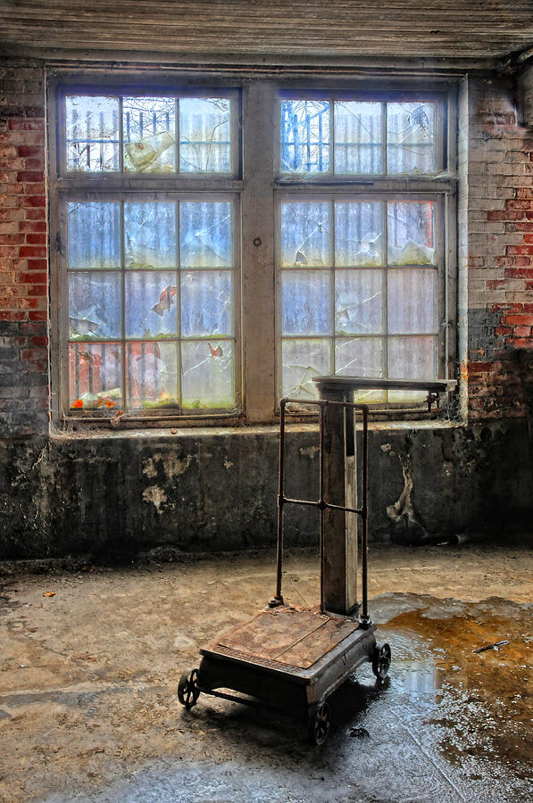 Antique Scale Lonaconing Silk Mill Photograph by Dave Mills