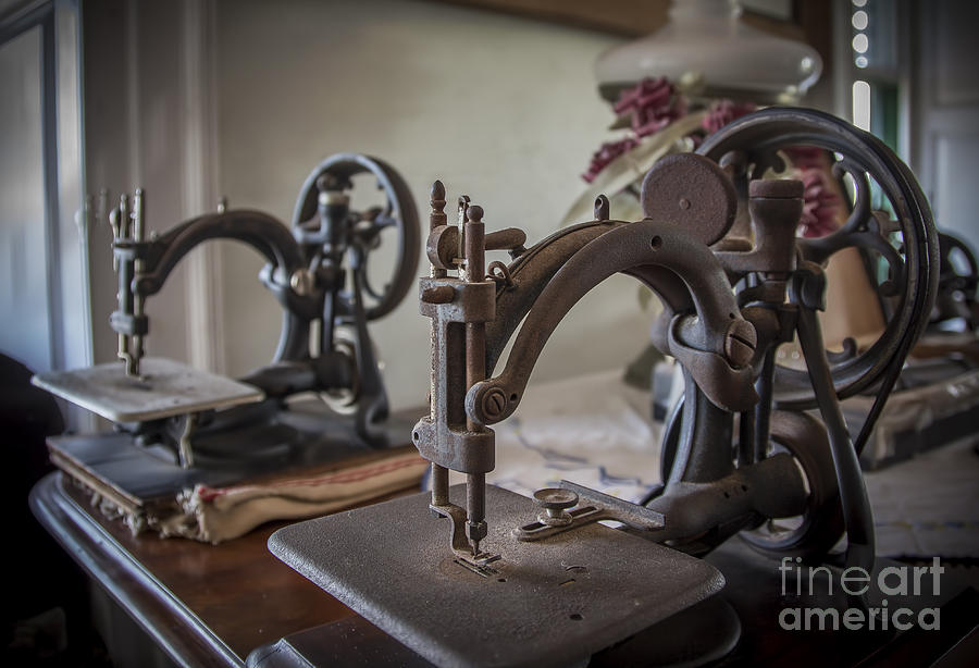 Vintage Photograph - Antique Sewing Room by Ken Johnson