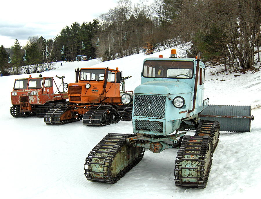 Winter Photograph - Antique Snow Cats in Vermont by Angelo Rolt