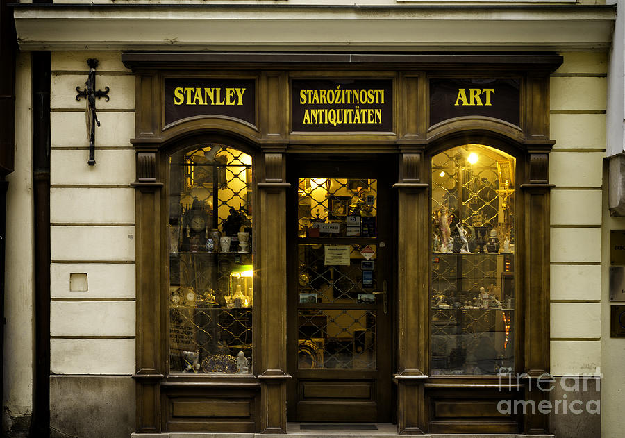 Antique Store in Bratislava Photograph by Les Palenik