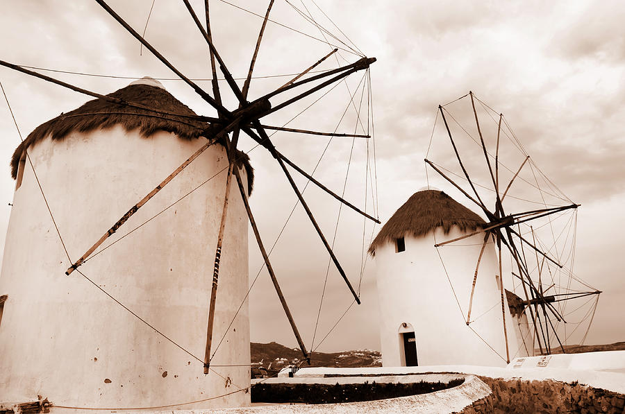 Antique style windmills Photograph by Brenda Kean