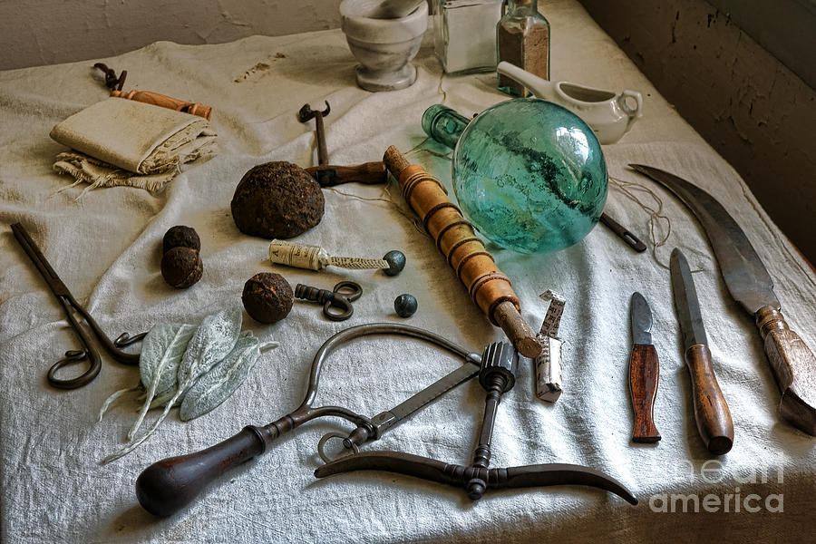 Device Photograph - Antique Surgery Tools by Olivier Le Queinec