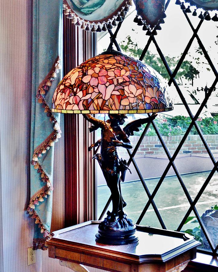 Antique Victorian Lamp at the Boardwalk Plaza - Rehoboth Beach Delaware Photograph by Kim Bemis
