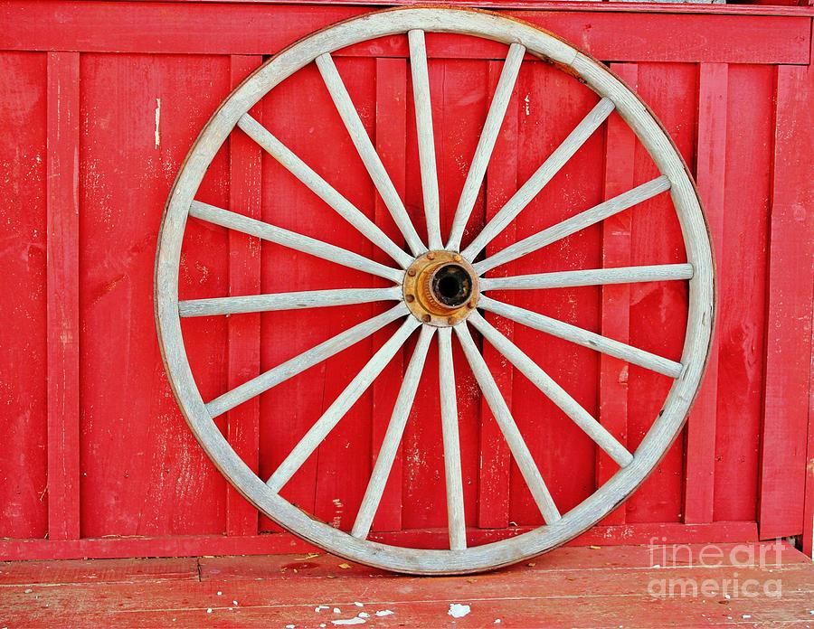 Antique Wagon Wheel Photograph by Judy Palkimas