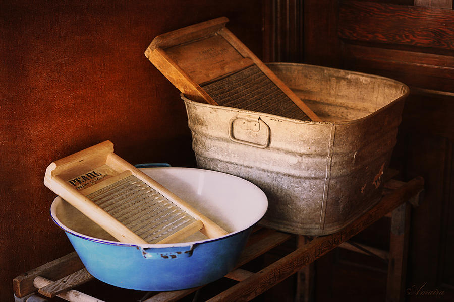Antique Wash Tubs Photograph by Maria Angelica Maira
