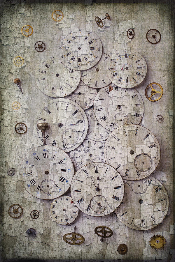 Antique Watch Faces Photograph by Garry Gay