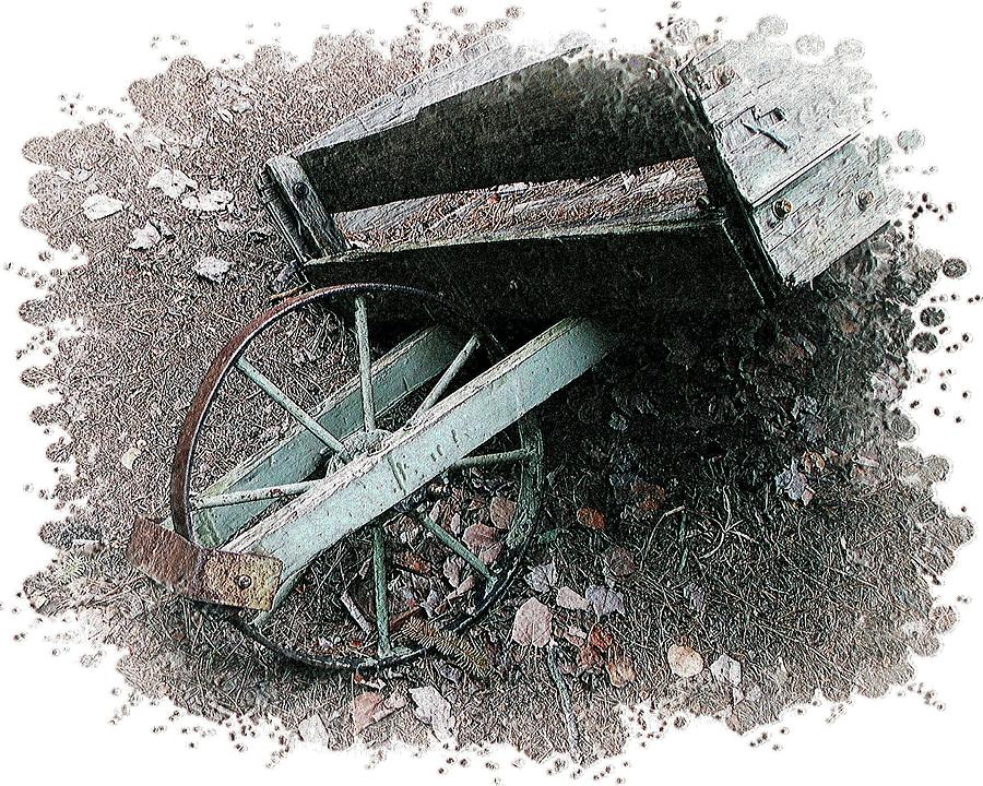 Unique Photograph - Antique Wheelbarrow by Lorraine Keil