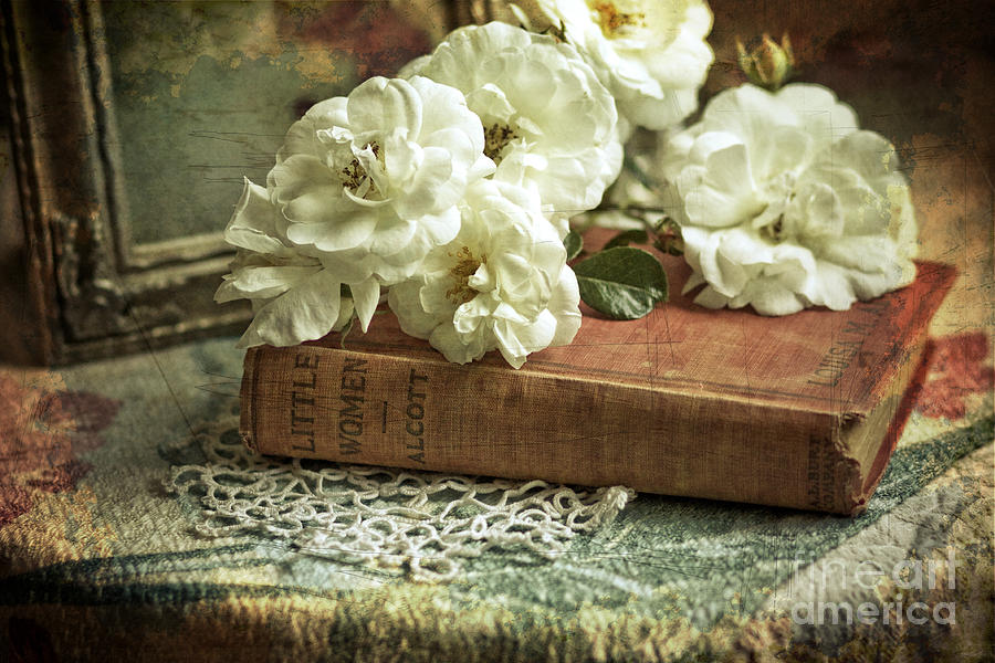 Antique White Roses Photograph by Sylvia Cook