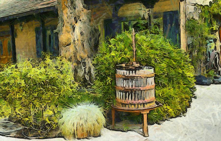 Antique Wine Press 3 Digital Art by Floyd Snyder
