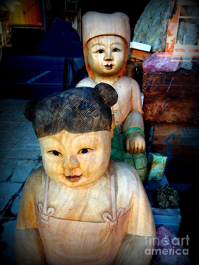 Antique Wooden Dolls 1 Photograph by Renee Trenholm