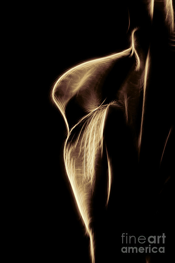 Antiqued Fractal Cala Lily Photograph by Shirley Mangini