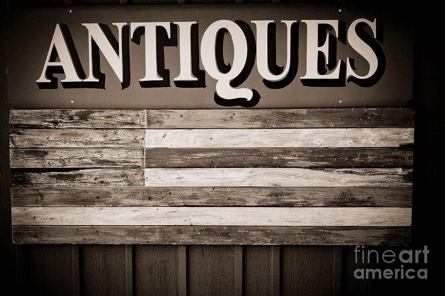 Antiques Sign Photograph by Colleen Kammerer