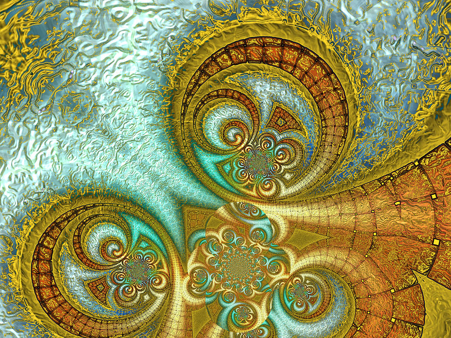 Antiquitys Gold 3 Digital Art by Wendy J St Christopher