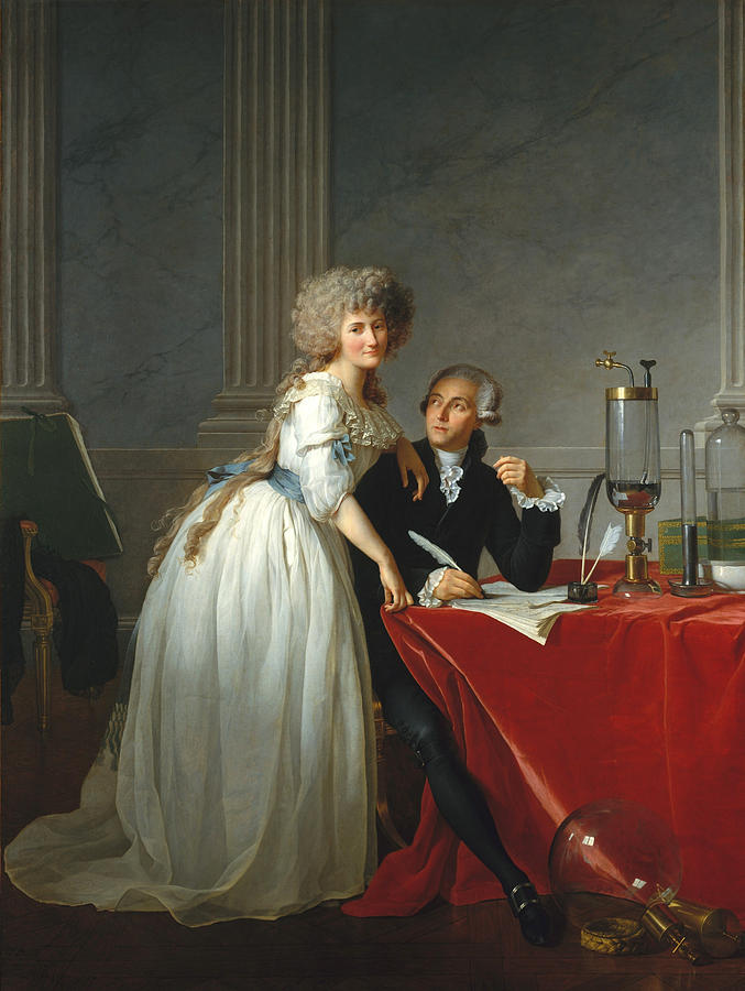 Antoine-Laurent Lavoisier and His Wife Painting by Jacques-Louis David