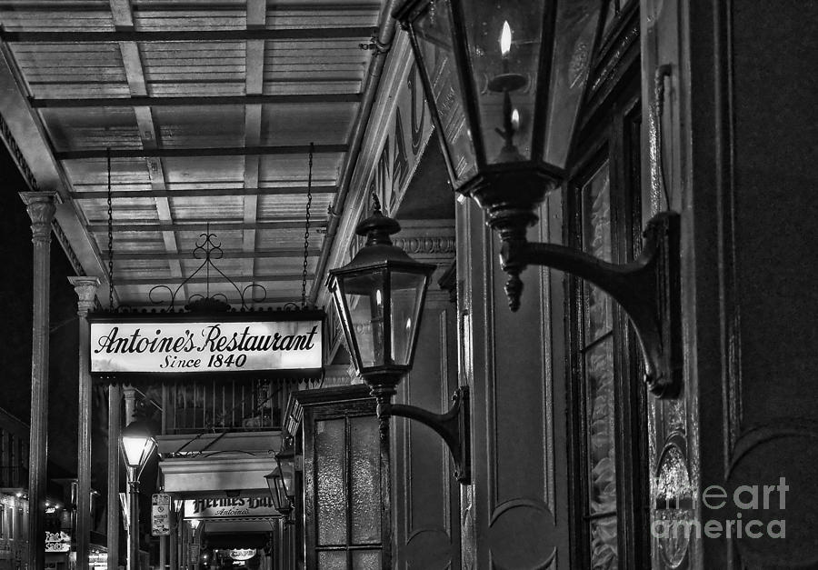Antoines Restaurant New Orleans Monochrome Photograph by Kathleen K Parker