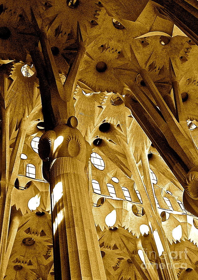 Antoni Gaudi rythmes   Digital Art by Delona Seserman