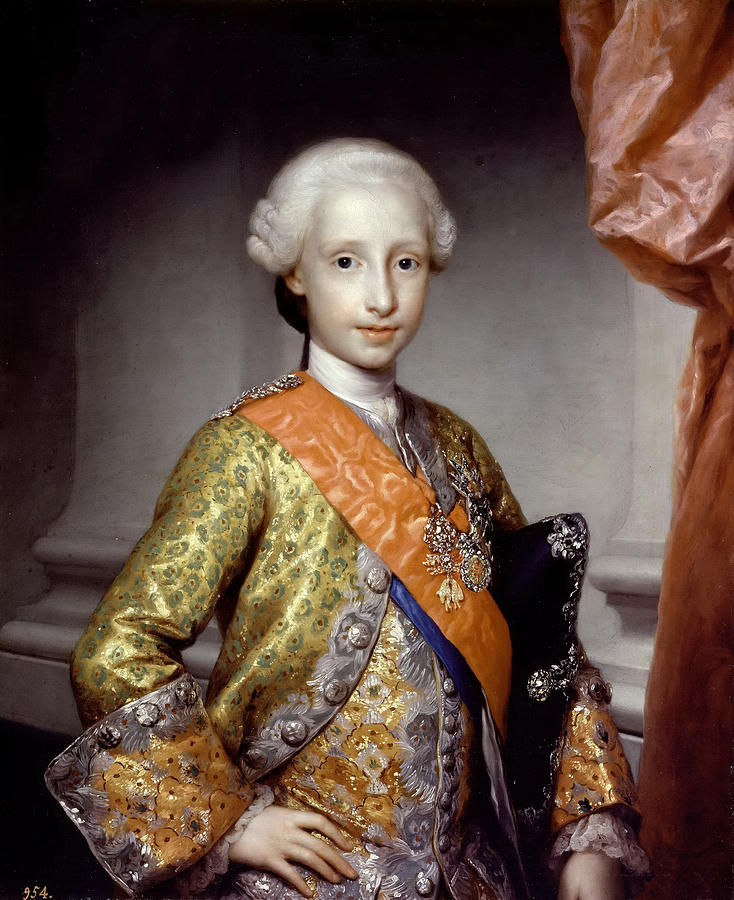 Antonio Pascual de Bourbon. Infante of Spain Painting by Anton Raphael Mengs
