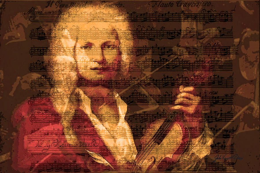Antonio Vivaldi Digital Art by John Vincent Palozzi