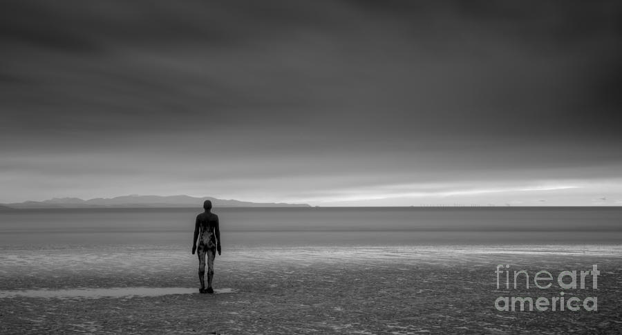 Iron Man Movie Photograph - Antony Gormley Sculpture Another Place 3 by Chris Blake
