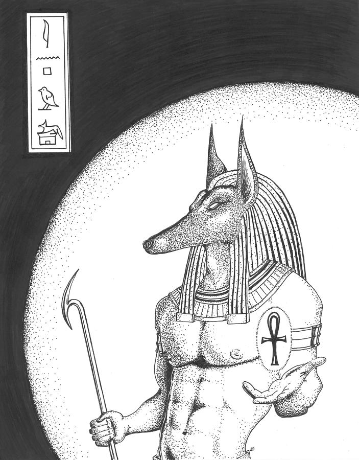 Anubis. is a drawing by Jeffrey Oleniacz which was uploaded on January 3rd,...