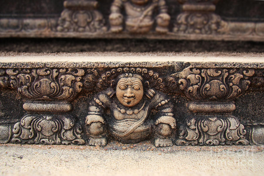 Architecture Photograph - Anuradhapura carving by Jane Rix