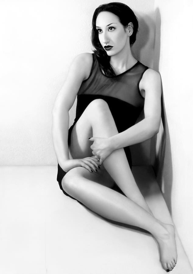 Black And White Photograph - Anxiety 2 - Frozen by Jaeda DeWalt