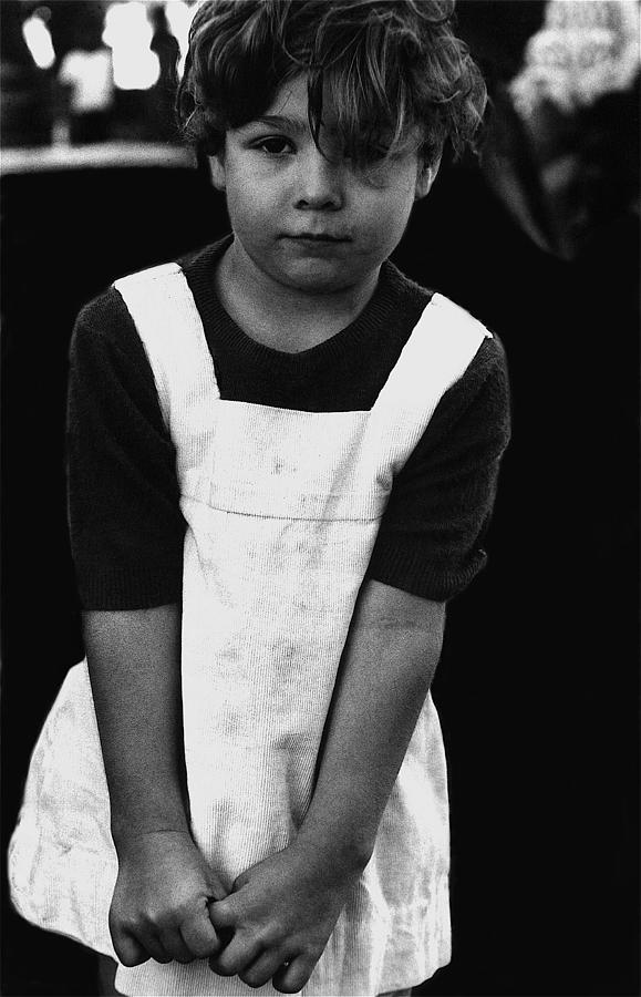Anxious child El Rio Neighborhood Park Tucson Arizona 1970 Photograph by David Lee Guss