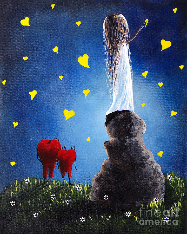 Inspirational Painting - Anytime You Need A Friend by Shawna Erback by Moonlight Art Parlour