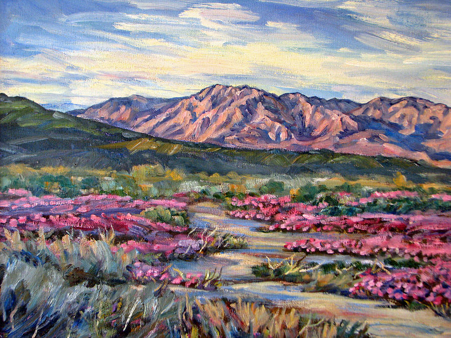 Sunset Painting - Anza-Borrego Desert at Sunset by Robert Gerdes
