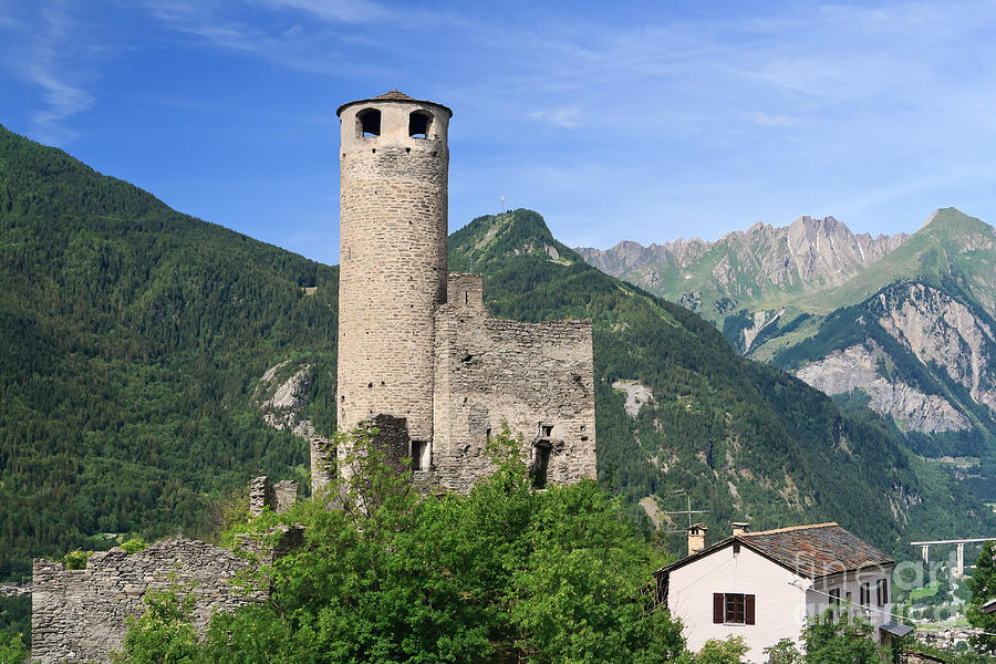 Aosta valley - Chatelard ruins Photograph by Antonio Scarpi