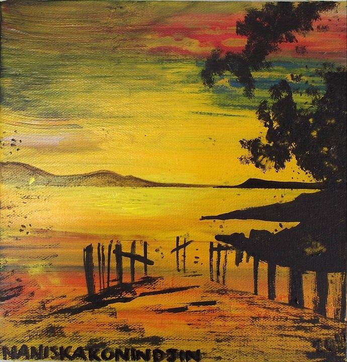 Aotearoa Sunset 3 Painting By Stacey Austin 