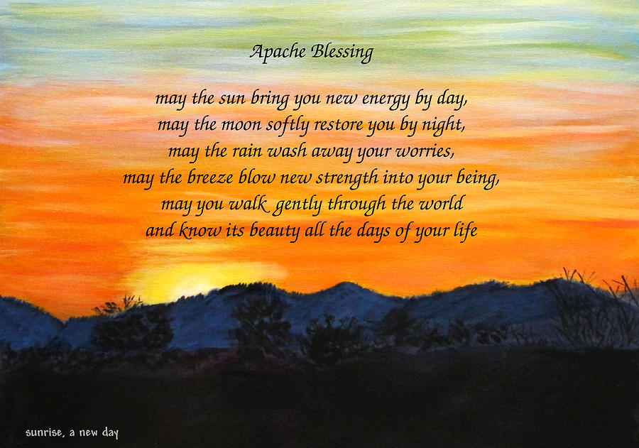 Apache Blessing-sunrise Painting by Linda Feinberg