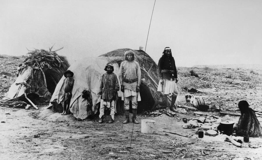 Apache Camp, 1882 Photograph by A Frank Randall Apache Camp, 1882 Photograph by A Frank Randall