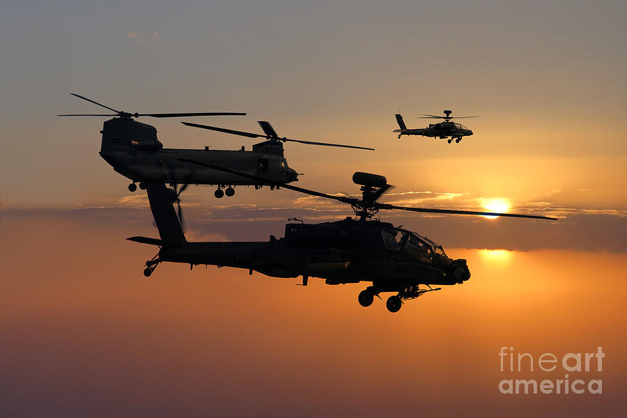Apache Escort  Digital Art by Airpower Art