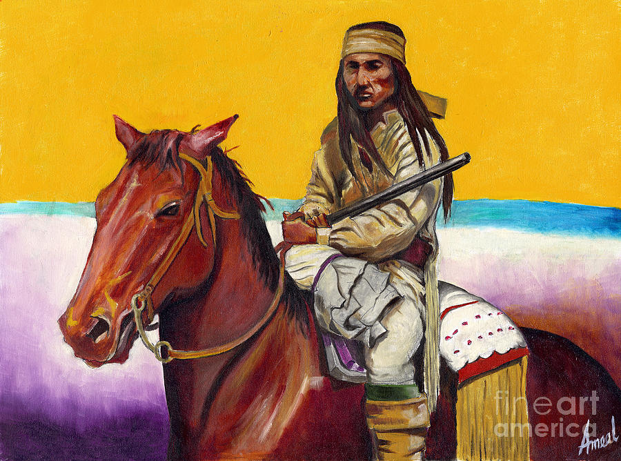 Apache Joe Painting by George Ameal Wilson