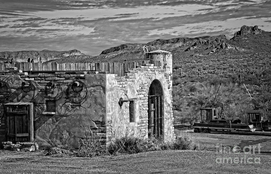 Apache Junction Vista in Black and White Photograph by Lee Craig