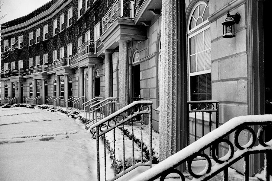 Apartment Row in Snow Photograph by Coby Cooper