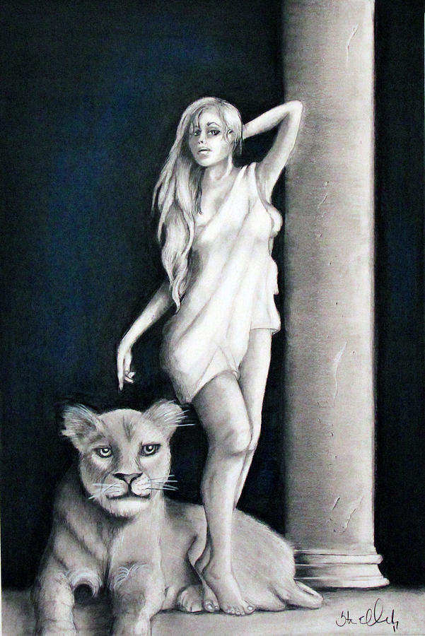 Aphrodite Drawing by Steve Ellenburg