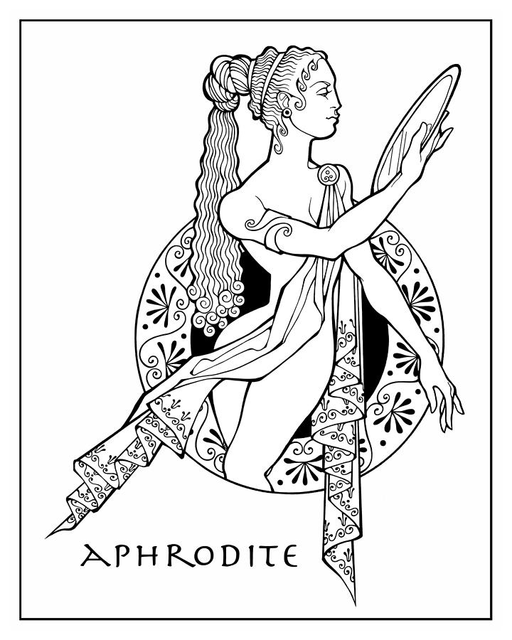 greek goddesses aphrodite drawing