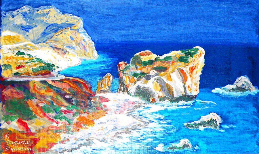 Aphrodites Birth Place Painting by Augusta Stylianou