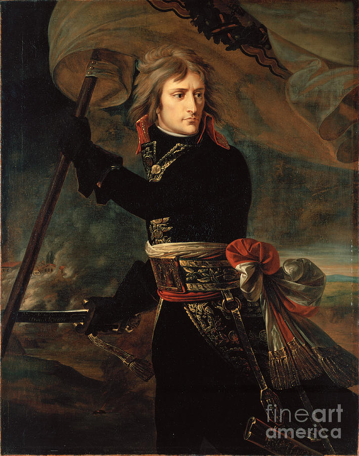 apoleon Bonaparte on the Bridge at Arcole Painting by Celestial Images