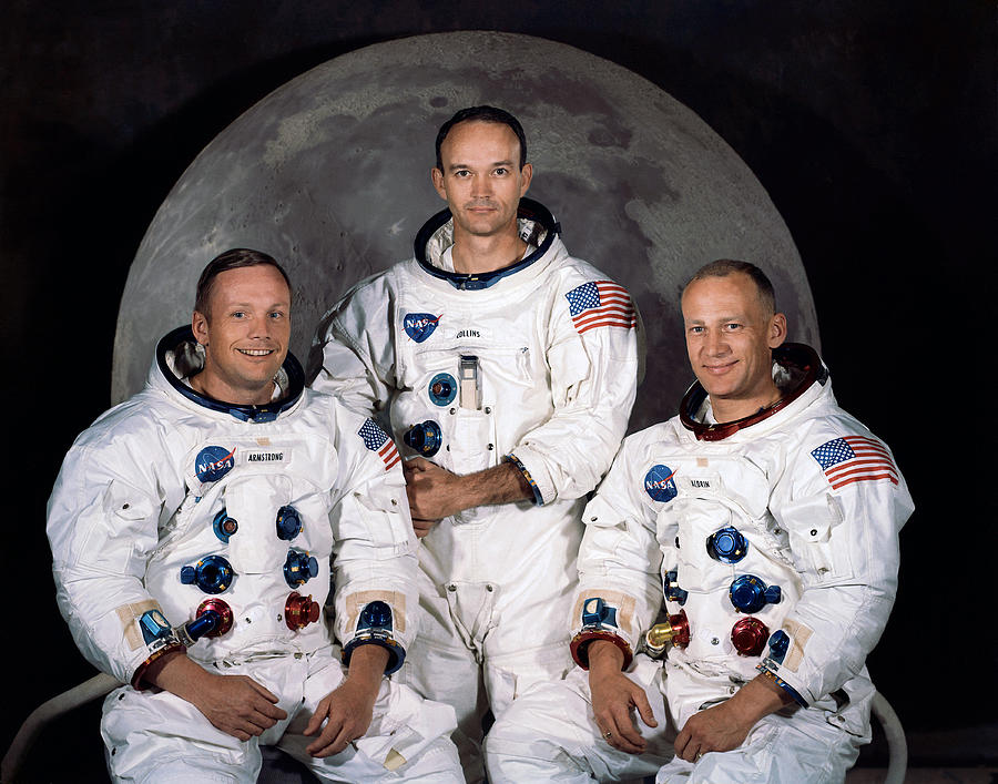Nasa Photograph - Apollo 11 lunar landing mission crew by Nasa