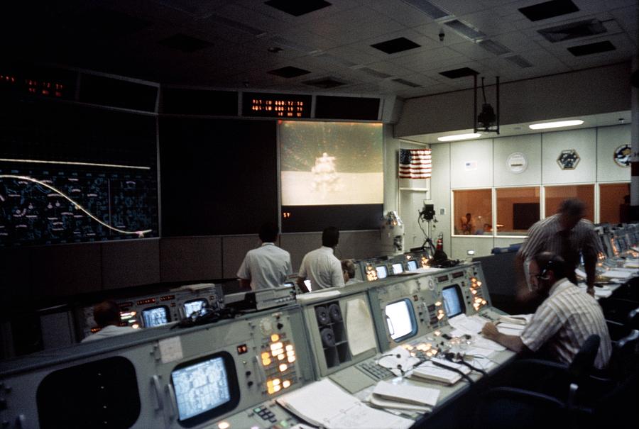 Apollo 15 moon landing mission control Photograph by Science Photo ...