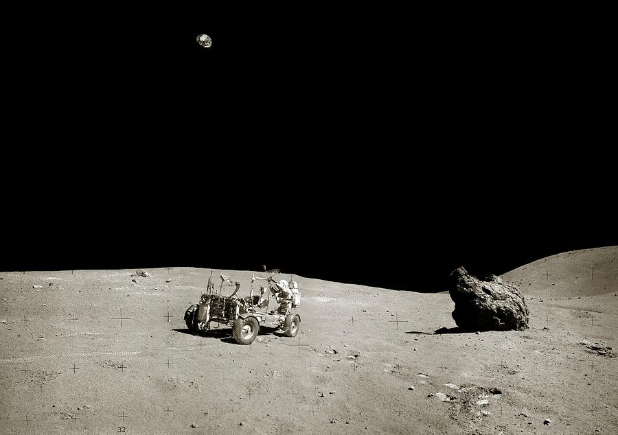 Apollo 16 Lunar Rover Photograph by Nasa/detlev Van Ravenswaay